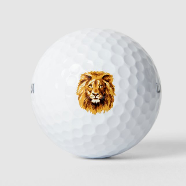 Pelotas De Golf Increíble diseño de león (Anverso)