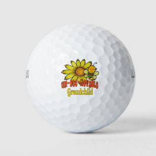 Pelotas De Golf Increíble nieto girasoles y abejas