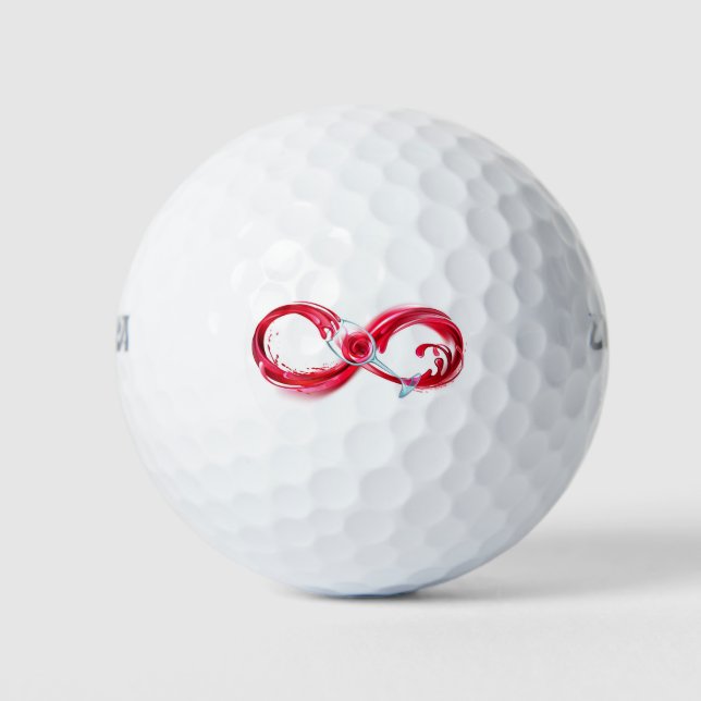Pelotas De Golf Infinito con vino Rojo (Anverso)