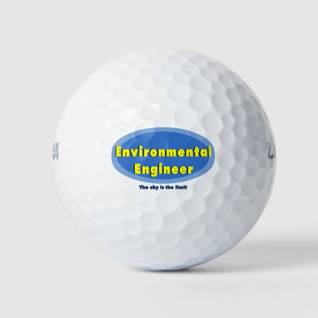 Pelotas De Golf Ingeniero Ambiental Blue Oval (Anverso)