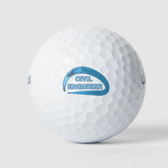 Pelotas De Golf Ingeniero Civil Azul (Anverso)