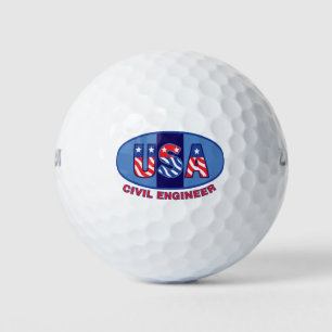 Pelotas De Golf Ingeniero Civil Patriota