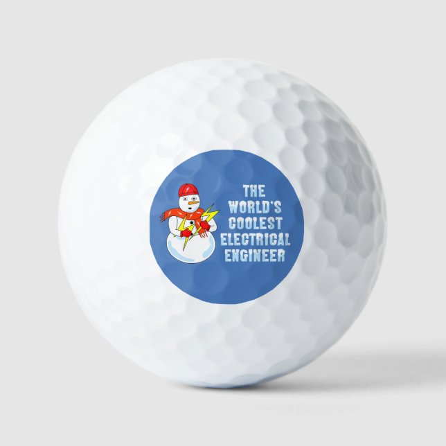 Pelotas De Golf Ingeniero eléctrico más frío (Anverso)