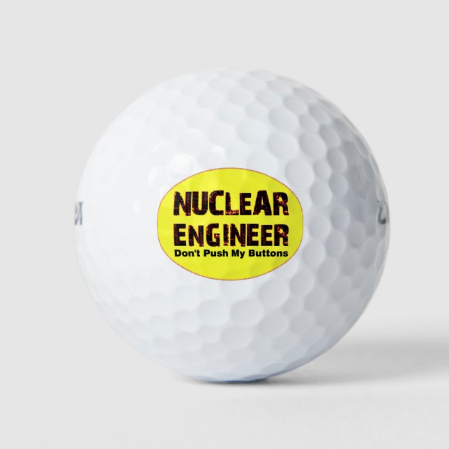 Pelotas De Golf Ingeniero Nuclear Botones (Anverso)