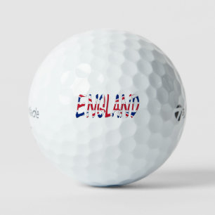 Pelotas De Golf Inglaterra superpuesta en la bandera de la Union J