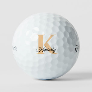 Pelotas De Golf Inicial personalizada sólida de monograma