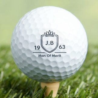 Pelotas De Golf Iniciales de monograma del padrastro Nombre Año Ho