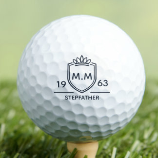 Pelotas De Golf Iniciales de monograma del padrastro Nombre hombre