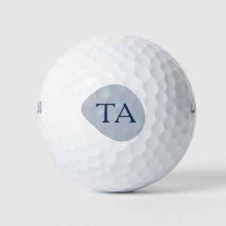 Pelotas De Golf Iniciales de monograma en azul marino sobre burbuj