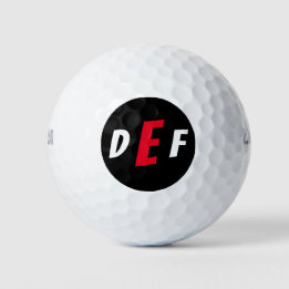 Pelotas De Golf Iniciales de monograma moderno masculino