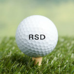Pelotas De Golf Iniciales de monograma negro personalizadas<br><div class="desc">Las pelotas de golf personalizados hacen grandes regalos para todas las ocasiones. Este diseño presenta un texto en bloque negro de estilo monograma. Puede personalizar del texto con cualquier rúbrica o texto de su elección. #golflover</div>