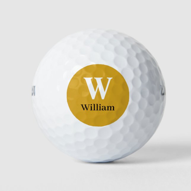Pelotas De Golf Iniciales de Personalizados deportivos modernos (Anverso)