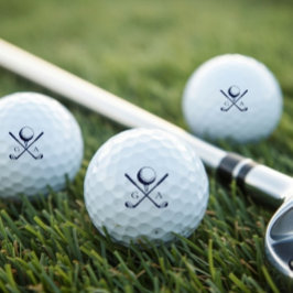 Pelotas De Golf Iniciales Elegantes Regalo de Golf Personalizado -