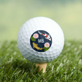 Pelotas De Golf Iniciales monográficas japonesas de Koi