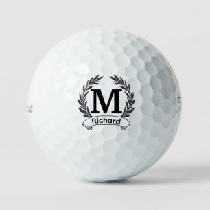 Pelotas De Golf Iniciales y monogramas personalizados, Titulador P