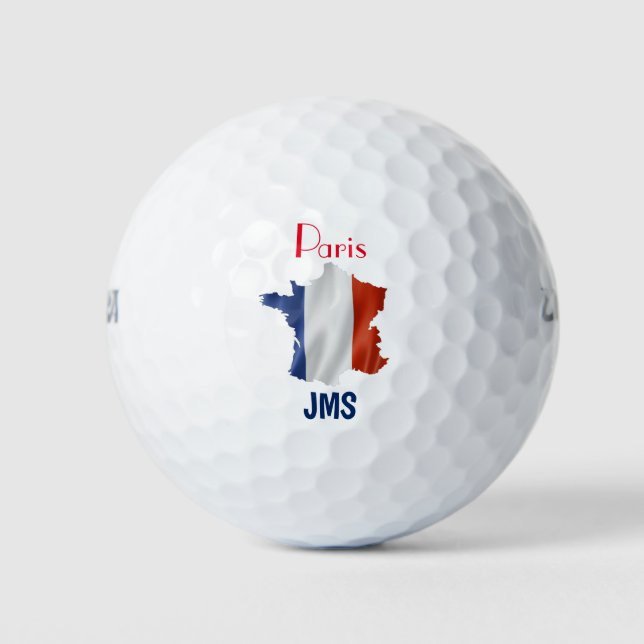 Pelotas De Golf Iniciativas del Monograma del Mapa de Bandera de F (Anverso)