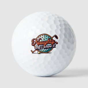 Pelotas De Golf Inscripción divertida sobre traviesa perdida