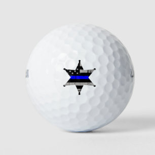 Pelotas De Golf Insignia de la policía delgada de la Línea Azul