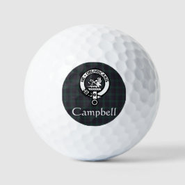 Pelotas De Golf Insignia Escudo Campbell y Tartán escoceses