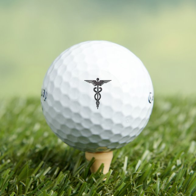 Pelotas De Golf Insignia médica Caduceus (Camiseta in situ)