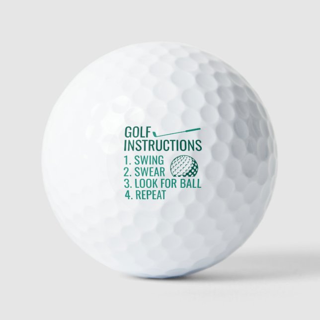 Pelotas De Golf Instrucciones de golf (Anverso)