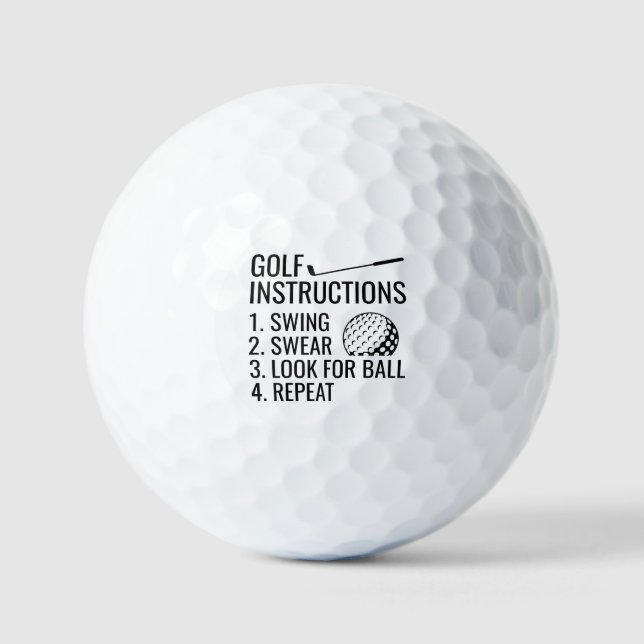 Pelotas De Golf Instrucciones de golf (Anverso)