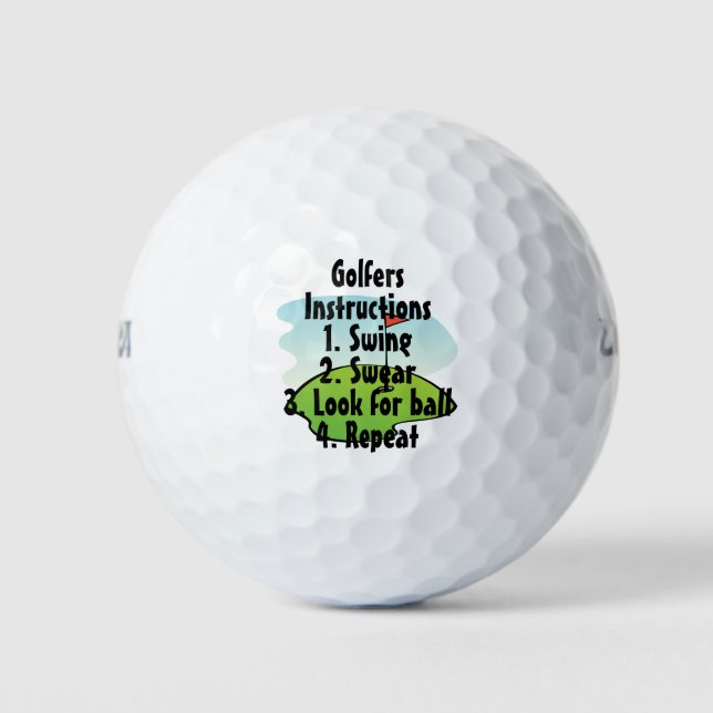 Pelotas De Golf Instrucciones de Golfers (Anverso)