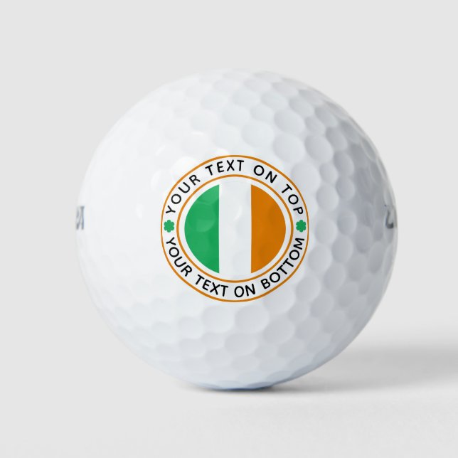 Pelotas De Golf Irlanda Bandera gracioso texto irlandés Personaliz (Anverso)