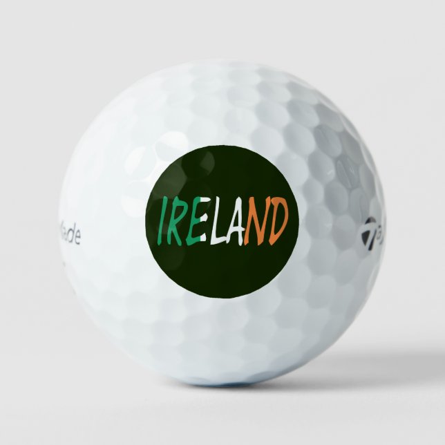 Pelotas De Golf Irlanda: bandera irlandesa tmtp5 gbcnt (Anverso)