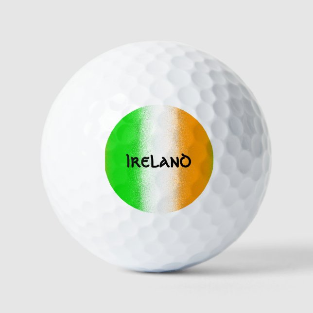 Pelotas De Golf Irlanda verde - Blanco - Naranja Banda irlandesa (Anverso)