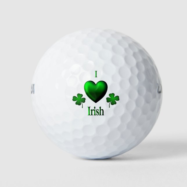 Pelotas De Golf Irlandés del corazón verde (Anverso)