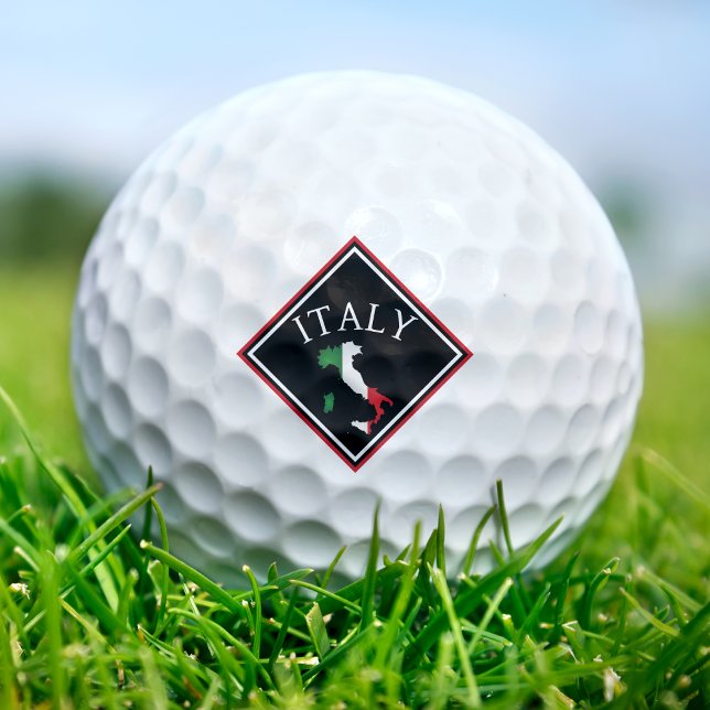 Pelotas De Golf Italia Bandera Italiana Mapa de Diamante Negro (Subido por el creador)