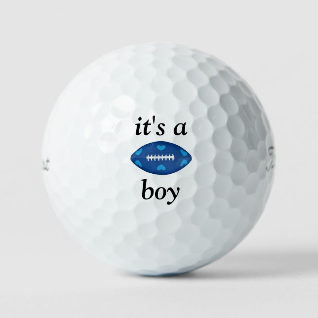 pelotas de golf it's a boy de dalDesignNZ (Anverso)