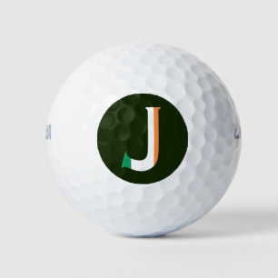 Pelotas De Golf J Monograma sobre la bandera irlandesa wu gbt