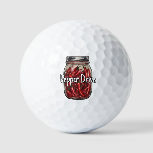Pelotas De Golf Jar de pimientos secos (Anverso)