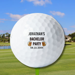 Pelotas De Golf Jarras de cerveza para despedida de soltero nombre