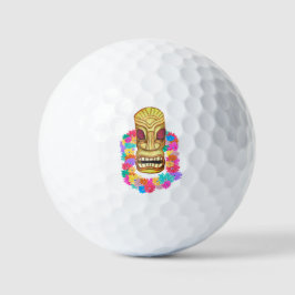 Pelotas De Golf Jefe de Tiki Hawaiian Lei