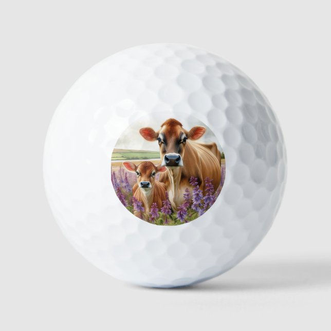Pelotas De Golf Jersey Cow y Calf Wildflower (Anverso)
