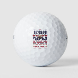 Pelotas De Golf Jesús 2024 Haz que América Ore de Nuevo