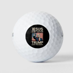 Pelotas De Golf Jesús Es Mi Salvador Trump Es Mi Presidente 47 EE.