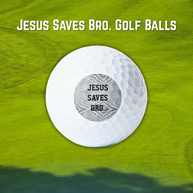 Pelotas De Golf Jesús Salvó Al Hermano. (Jesus Saves Bro. Golf Balls
)