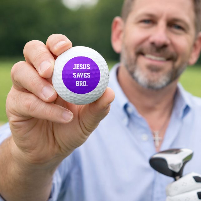 Pelotas De Golf Jesús Salvó Al Hermano. púrura neón (Subido por el creador)
