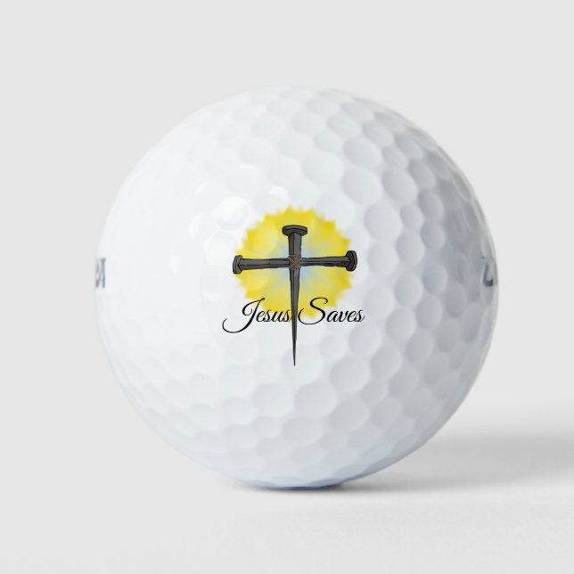 Pelotas De Golf Jesus Saves Cross (Anverso)