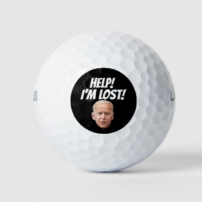 PELOTAS DE GOLF ¡JOE BIDEN HELP! ¡ESTOY PERDIDO! FUNNY GOLF BALLS (Anverso)