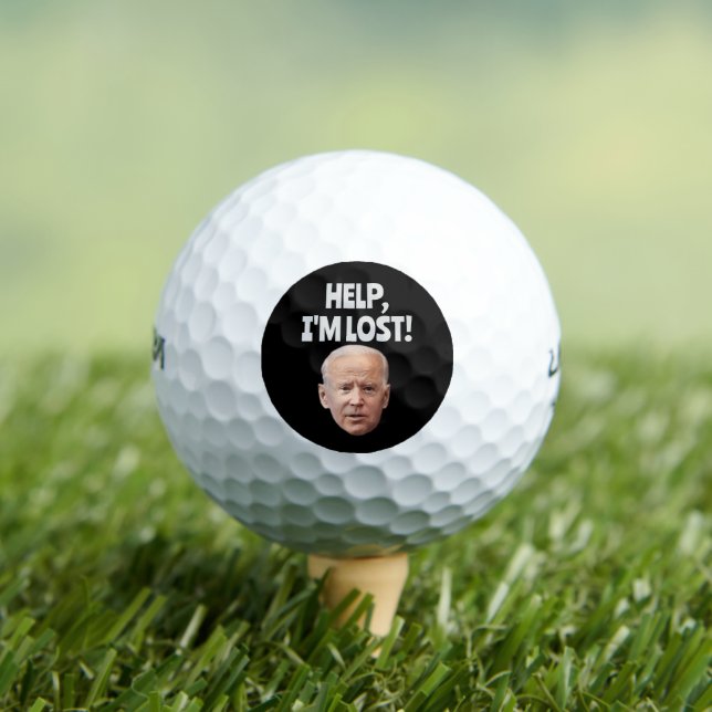 PELOTAS DE GOLF ¡JOE BIDEN HELP! ¡ESTOY PERDIDO! FUNNY GOLF BALLS (Camiseta in situ)