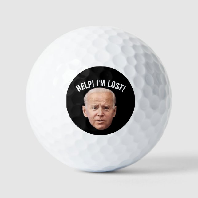 PELOTAS DE GOLF ¡JOE BIDEN ME HE PERDIDO! FUNNY GOLF BALLS (Anverso)