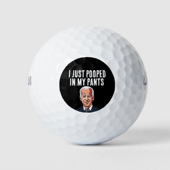 PELOTAS DE GOLF JOE BIDEN PANTALONES DE FUNNY GOLF BALLS (Anverso)