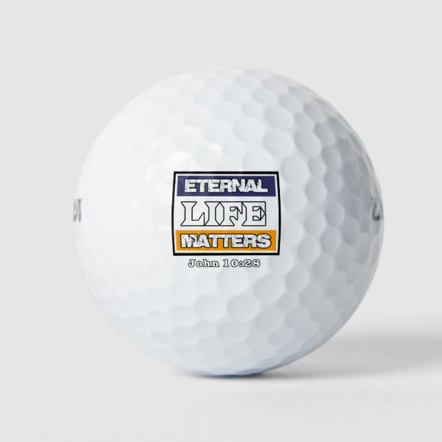 Pelotas De Golf John 10-28 Eternal Life Matters (Anverso)