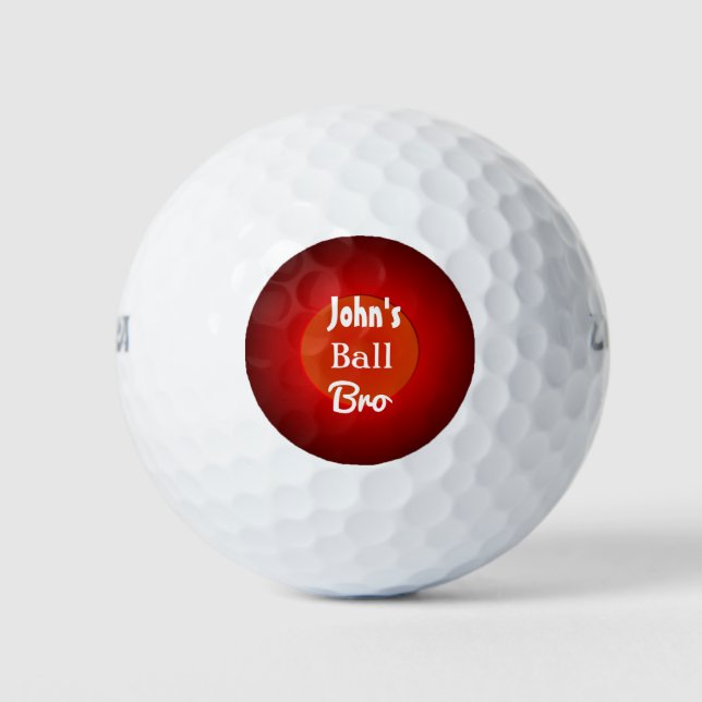 Pelotas De Golf John's Ball Bro Text >Funny Golf Balls (Anverso)