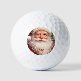 Pelotas De Golf Jolly Christmas Santa Portrait